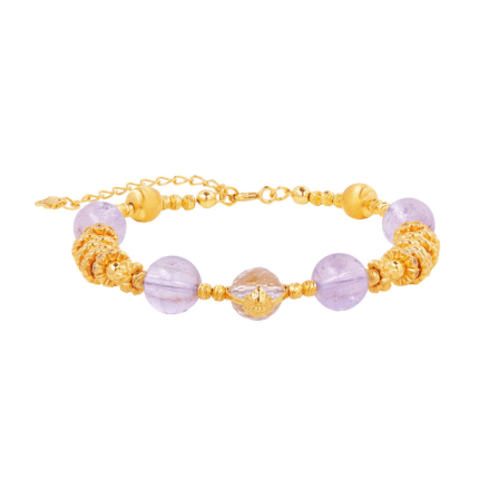 S925 Sterling Silver "Cat's Eye" Bead, Natural White Crystal & Amethyst Wealth-Attracting Bracelet| Genuine Gemstone Jewelry